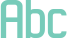 'Abc' typeset using Uroob