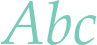 'Abc' typeset using URW Palladio L