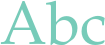 'Abc' typeset using URW Palladio L