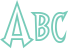 'Abc' typeset using Walshes Outline