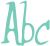 'Abc' typeset using Xtraflexidisc