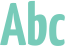 'Abc' typeset using Yanone Kaffeesatz
