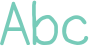 'Abc' typeset using YOzEF
