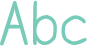 'Abc' typeset using YOzNXF