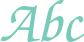 'Abc' typeset using Z003