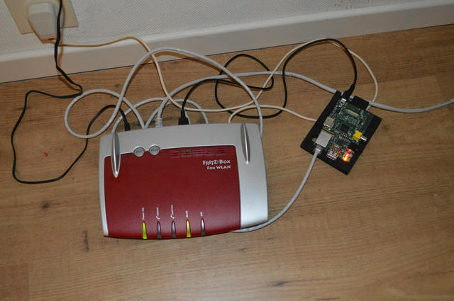 Raspberry PI powered by Fritzbox ADSL modem