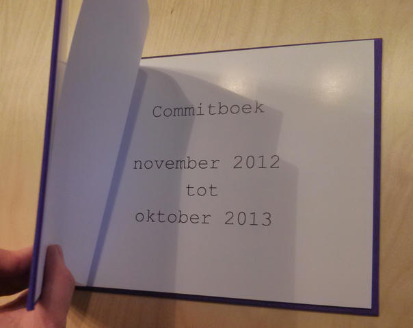 The commitbook (commitboek in Dutch) title page